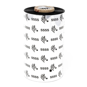 Zebra 05555BK110D 5555 Standard Wax/Resin Ribbon 110 mm x 30 m (4.33" x 98') for 4T and RP4T Printers