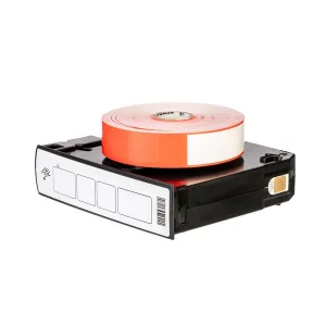 Zebra 10010951-1K Z-Band Comfort 1" x 11" Red Polypropylene Wristband Cartridge (300 Bands per Roll, Perforated)