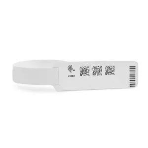 Zebra 10007909 Soft Infant Z-Band 2" x 7" Nylon Wristband 1" ID, 5" OD (275 Bands per Roll, Perforated)