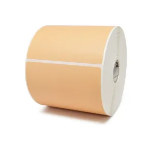 Zebra 10010035-2 Z-Perform 2000D Floodcoated 4" x 6" Orange Paper Label, 1" ID, 5" OD (430 Labels per Roll, Perforated)