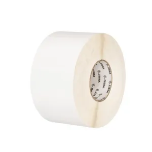 Zebra 10023174 Z-Xtreme 4000T High-Tack Silver 2" x 1" Polyester Label, 1" ID, 5" OD (1500 Labels per Roll, Perforated)