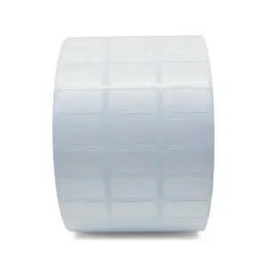 Zebra 10023169 Z-Xtreme 4000T High-Tack Silver 1" x 0.5" Polyester Label, 1" ID, 5" OD (3 Labels Across, 5001 Labels per Roll, Perforated)