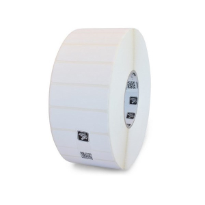 Zebra 10011989 PolyPro 3000T 2.75" x 1.25" Matte Polypropylene Label, 3" ID, 8" OD (3923 Labels per Roll, Perforated)