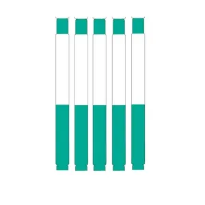 Zebra 10015355-3K Z-Band UltraSoft 1" x 11" Green Polypropylene Wristband Cartridge (175 Bands per Roll, Perforated)