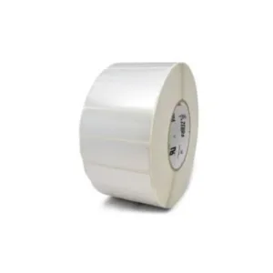 Zebra 10023178 Z-Xtreme 4000T High-Tack Silver 3" x 1" Polyester Label, 1" ID, 5" OD (1500 Labels per Roll, Perforated)