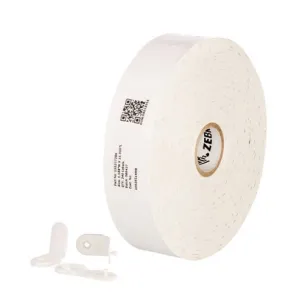 Zebra 10027728K Z-Band QuickClip Kit 1.1875" x 11" White Polypropylene Wristband, 1" ID, 5" OD (240 Bands per Roll)
