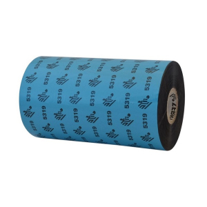Zebra 05319BK15445 5319 Wax Ribbon 154 mm x 450 m (6.0" x 1476') 1" I. D. Core