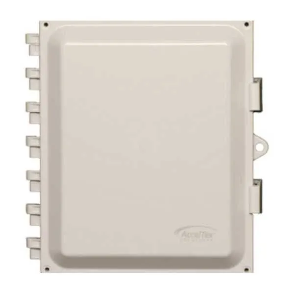 AccelTex ATS-00149 12x10x6 Polycarbonate Enclosure with Solid Door Latch Lock & Cord Grip