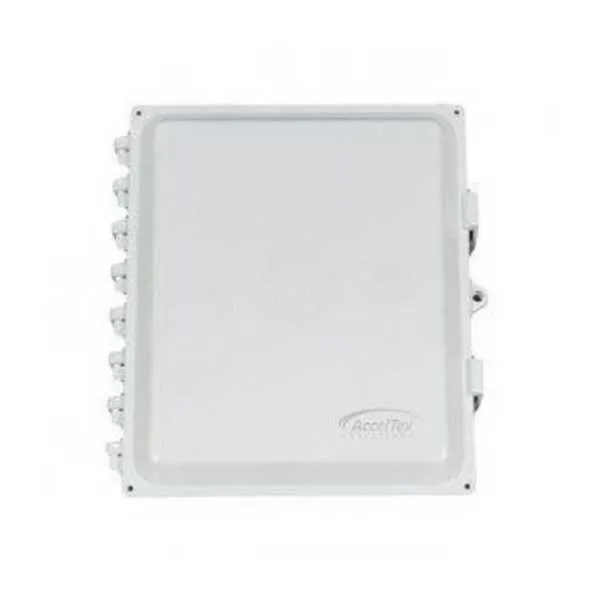 AccelTex ATS-00281 14x12x6 Nonconfigured Polycarbonate Enclosure with Solid Door & Latch Lock