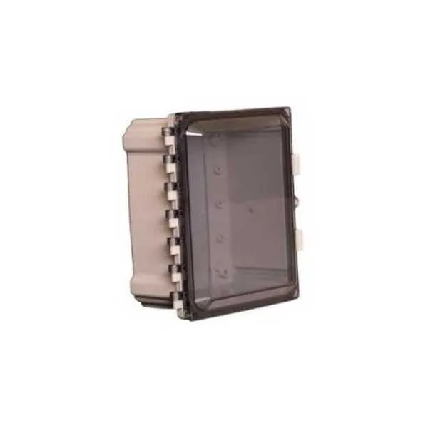 AccelTex ATS-00473 8x6x4 Polycarbonate Enclosure with Clear Door Latch Lock and No Holes