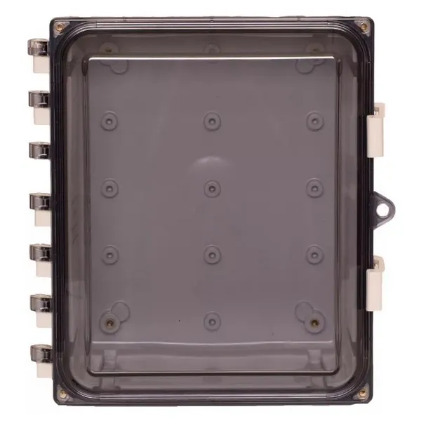 AccelTex ATS-00045 10x8x4 Polycarbonate Enclosure with Clear Door and Latch Lock and No Holes