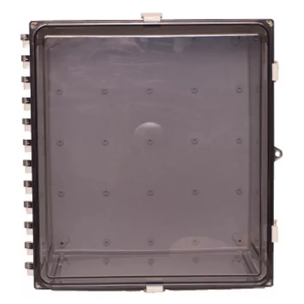AccelTex ATS-00343 18x16x10 Polycarbonate Enclosure with Clear Door and Latch Lock and No Holes