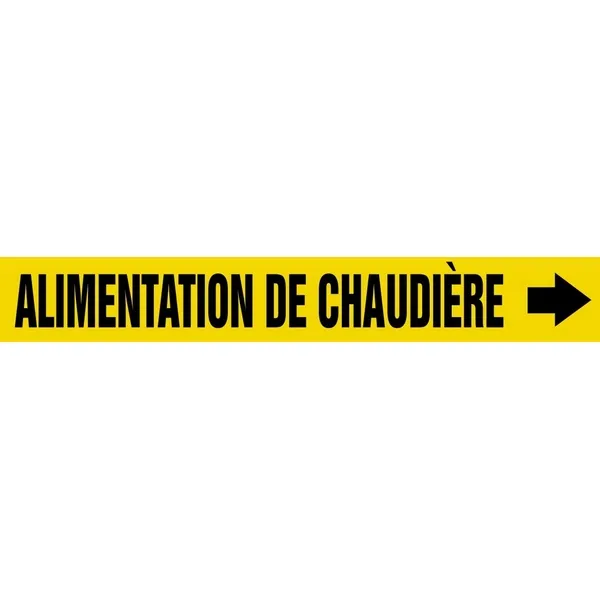 Accuform CRPK165SSH French Pipe Marker: Alimentation De Chaudière