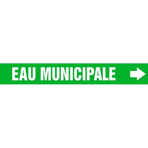 Accuform CRPK215SSH French Pipe Marker: Eau Municipale
