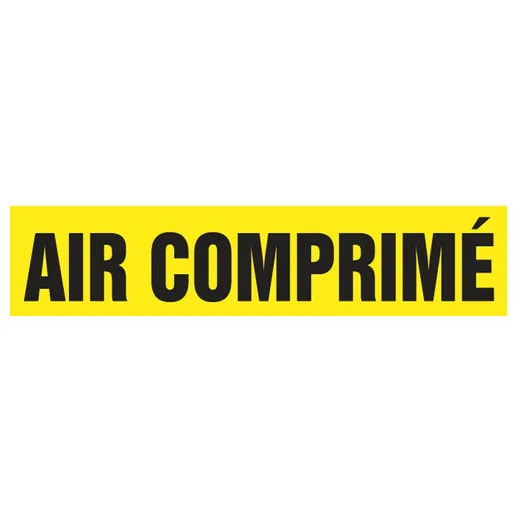 Accuform CRPK225SSH French Pipe Marker: Air Comprimé