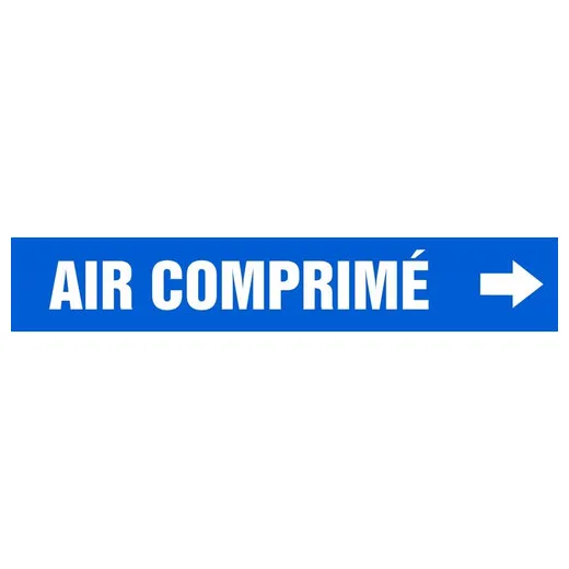 Accuform CRPK227SSH French Pipe Marker: Air Comprimé