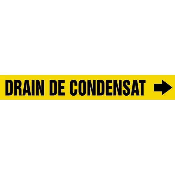 Accuform CRPK233SSH French Pipe Marker: Drain De Condensat
