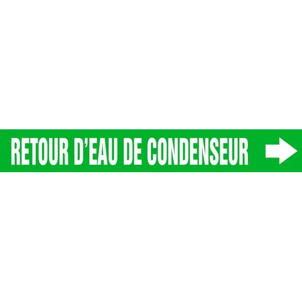 Accuform CRPK243SSH French Pipe Marker: Retour D'Eau De Condenseur