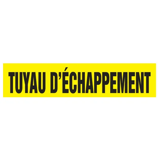 Accuform CRPK308SSH French Pipe Marker: Tuyau D'Échappement