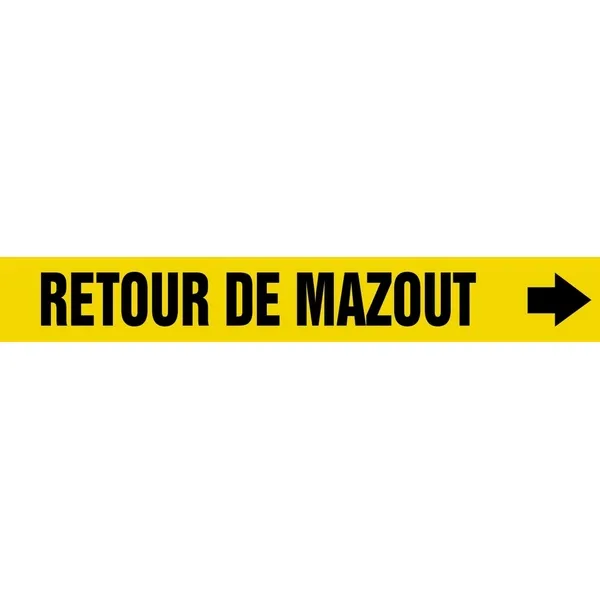 Accuform CRPK339SSH French Pipe Marker: Retour De Mazout