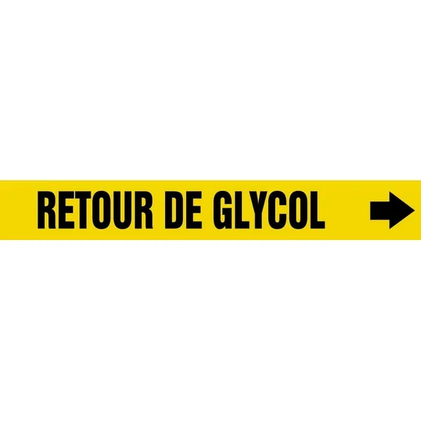 Accuform CRPK365SSH French Pipe Marker: Retour De Glycol