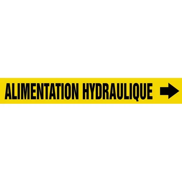 Accuform CRPK447SSH French Pipe Marker: Alimentation Hydraulique