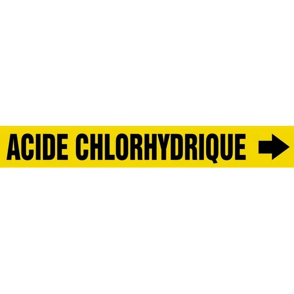 Accuform CRPK451SSH French Pipe Marker: Acide Chlorhydrique