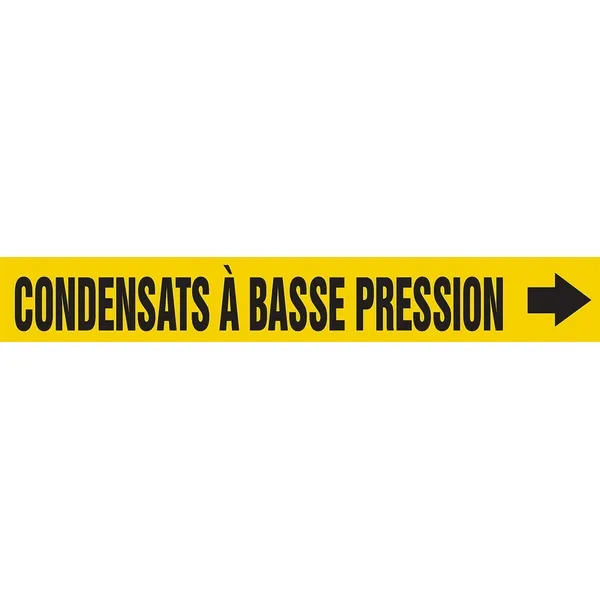Accuform CRPK485SSH French Pipe Marker: Condensats À Basse Pression