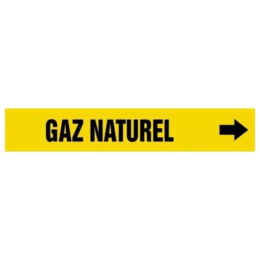Accuform CRPK523SSH French Pipe Marker: Gaz Naturel