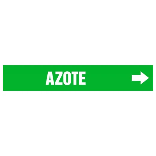 Accuform CRPK531SSH French Pipe Marker: Azote