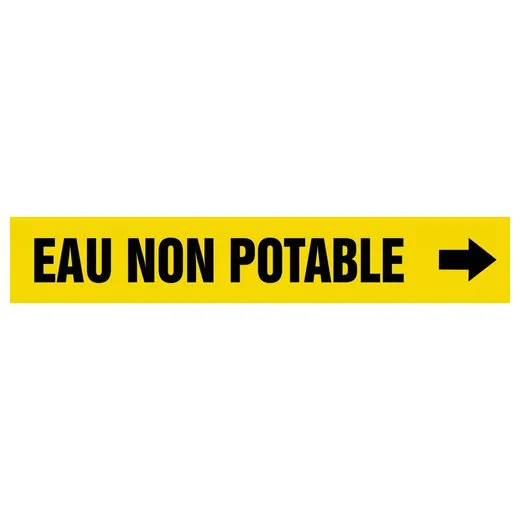 Accuform CRPK541SSH French Pipe Marker: Eau Non Potable