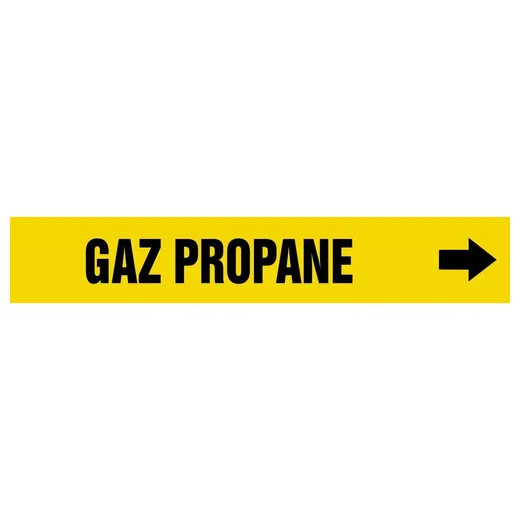 Accuform CRPK585SSH French Pipe Marker: Gaz Propane