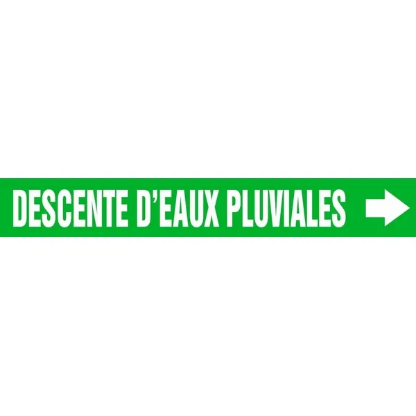 Accuform CRPK596SSH French Pipe Marker: Descente D'eaux Pluviales