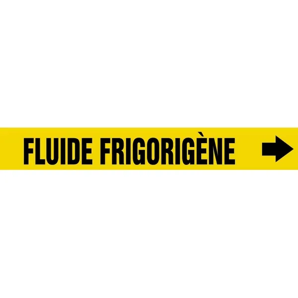 Accuform CRPK598SSH French Pipe Marker: Fluide Frigorigène
