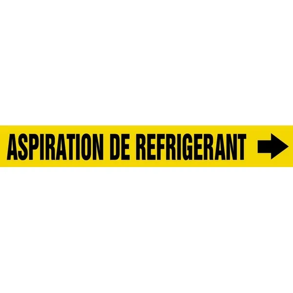 Accuform CRPK605SSH French Pipe Marker: Aspiration De Refrigerant