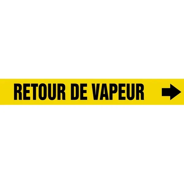 Accuform CRPK669SSH French Pipe Marker: Retour De Vapeur