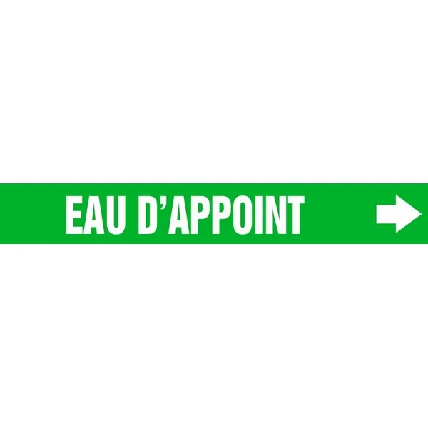 Accuform CRPK688SSH French Pipe Marker: Eau D'Appoint