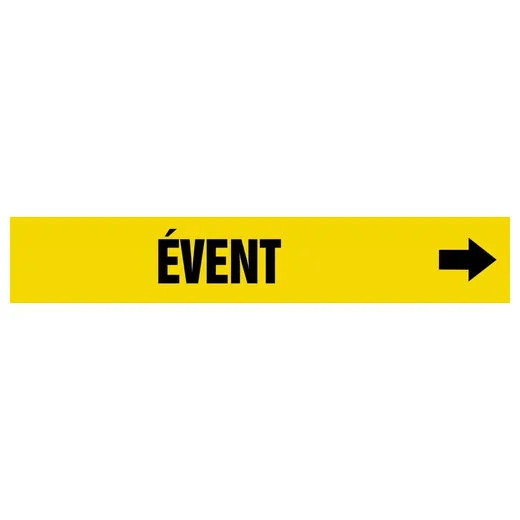 Accuform CRPK721SSH French Pipe Marker: Event