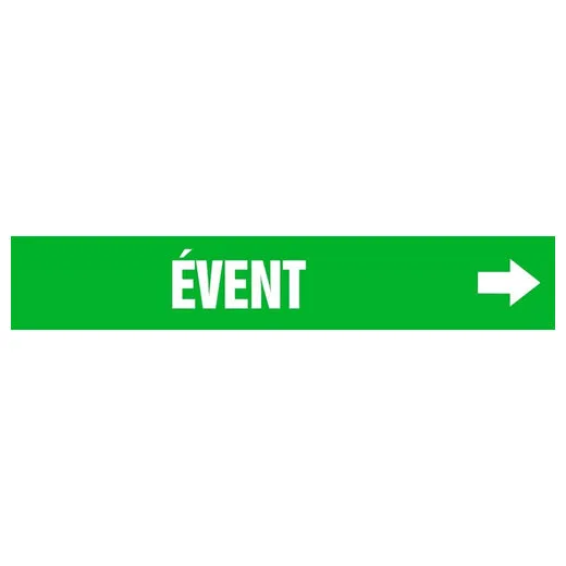 Accuform CRPK723SSH French Pipe Marker: Event
