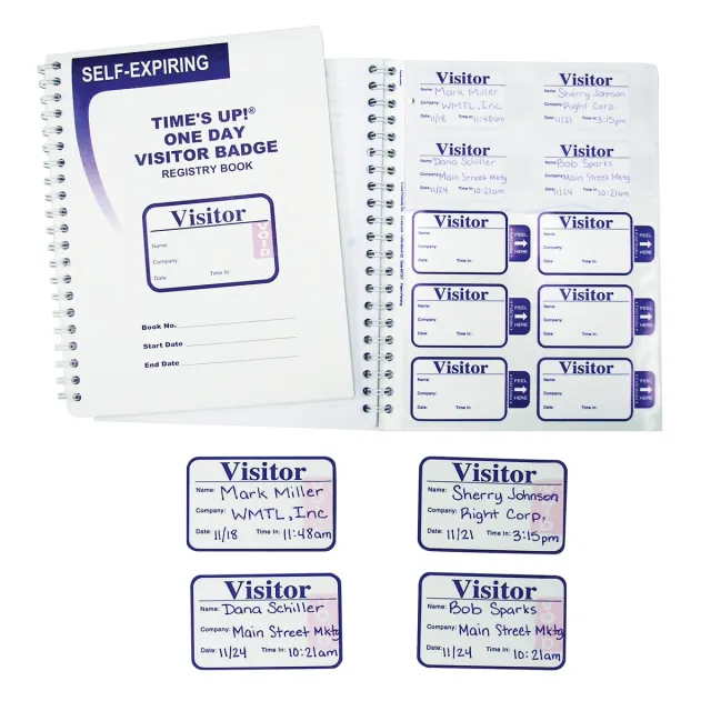 Accuform DNA295 Visitor Log Book/Badges