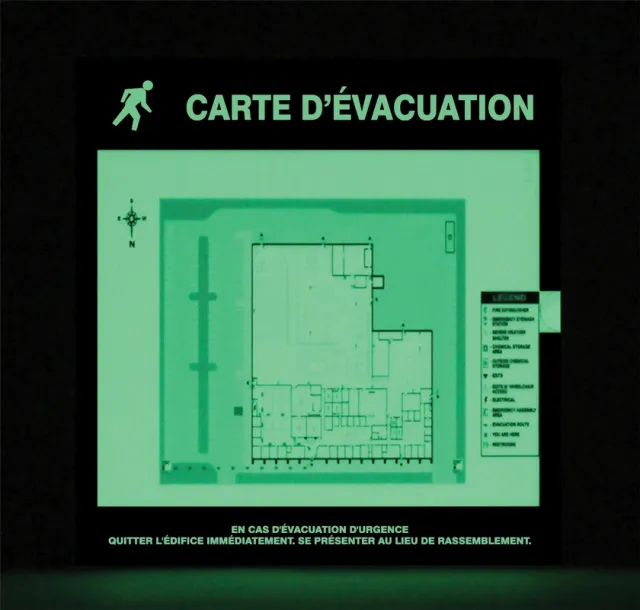Accuform DTA208 Emergency Evacuation Signs Map Holders: In Case Of Emergency