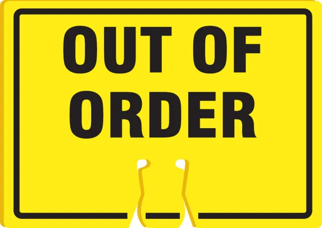 Accuform FBC722 Cone Top Warning Sign: Out Of Order