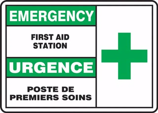 EMERGENCY FIRST AID STATION, Adhesive Poly, 3.5 in x 5 in, Adhesive