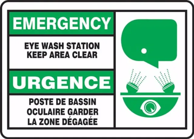 Accuform FBLFSD904VSP Bilingual French Sign - First Aid
