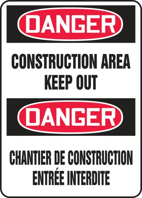 Accuform FBMADM014XP Bilingual Safety Sign - French