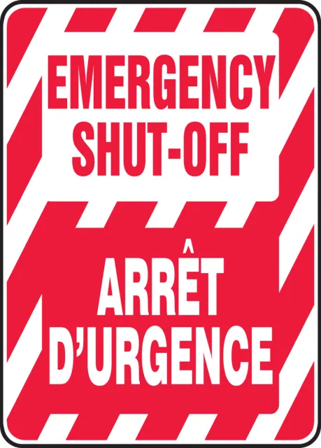 Accuform FBMELC518XP Bilingual Safety Sign - French
