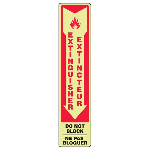 Accuform FBMEXT915GF Bilingual French Sign - Fire Extinguisher