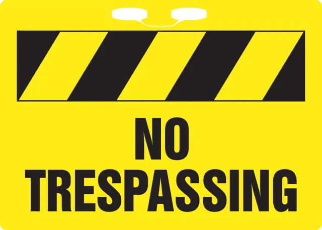 Accuform FBR121 Rope Sign: No Trespassing