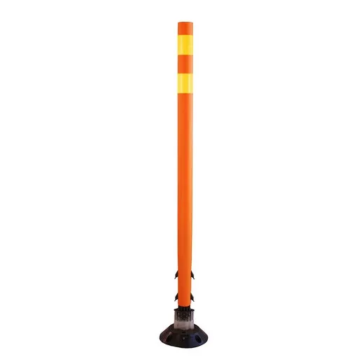 Accuform FBS211ORYL Traffic Delineator Posts with Reflective Stickers