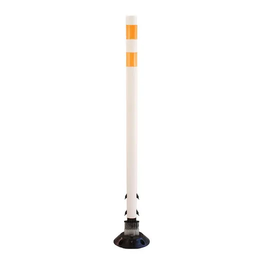 Accuform FBS211WTOR Traffic Delineator Posts with Reflective Stickers